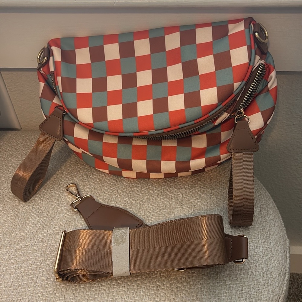 Checkered Large Crossbody/Purse